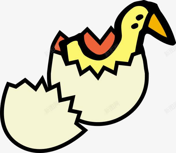 出生的小鸡png免抠素材_新图网 https://ixintu.com 出生 小鸡 蛋壳 黄色