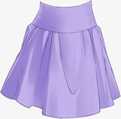 紫色可爱女生裙子素材