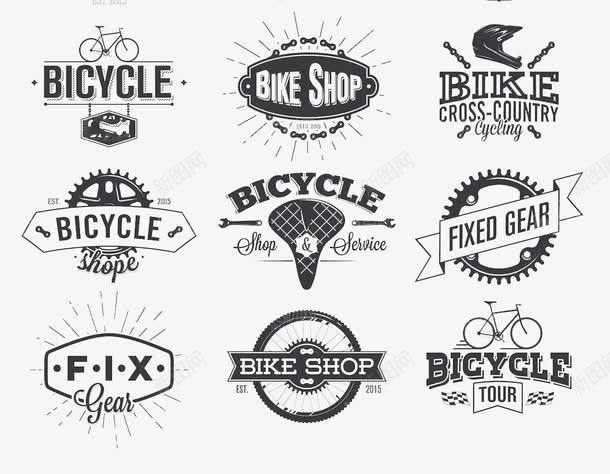 时尚自行车商标图标psd_新图网 https://ixintu.com 浼佷笟logo 瓒婇噹鑷 鍏