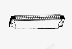 口琴装饰设计手绘口琴图标高清图片
