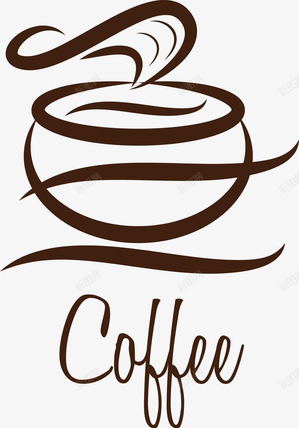 卡通热咖啡图标png_新图网 https://ixintu.com 卡通杯子 可爱 咖啡 咖啡杯 咖啡烟 咖啡香气 手绘 杯子 热气 饮料 香气