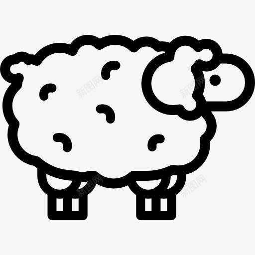 羊图标png_新图网 https://ixintu.com 动物 动物王国 哺乳动物 绵羊 野生动物