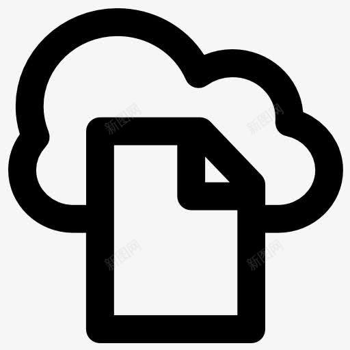 云计算图标png_新图网 https://ixintu.com 云存储 云计算 多媒体 技术 数据存储 文件 文件存储 文档