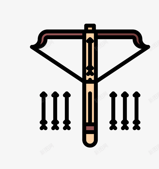 弓弩可爱童话图标png_新图网 https://ixintu.com 传奇 可爱 小型 小巧 弓弩 故事 武器 童话 童话故事图标
