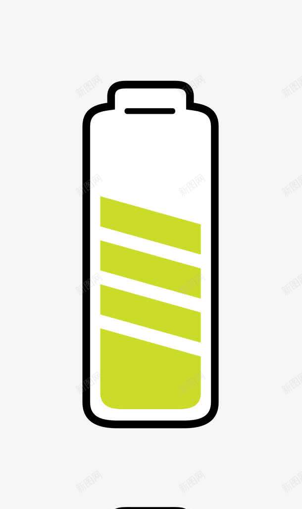 黄色卡通手绘电量条图标png_新图网 https://ixintu.com 卡通手绘 图案图标 电池电量 电池进程 电量条