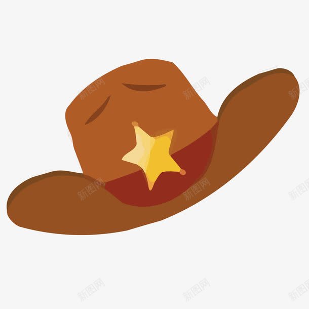 棕色牛仔帽png免抠素材_新图网 https://ixintu.com 棕色 棕色素材 牛仔 矢量素材 素材