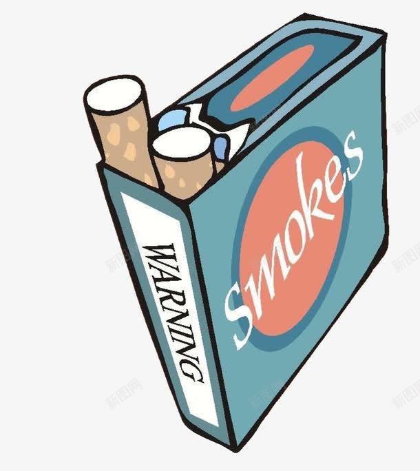 卡通香烟盒png免抠素材_新图网 https://ixintu.com 免抠素材 卡通烟盒 卡通香烟 立体烟盒 蓝色烟盒 蓝色香烟盒