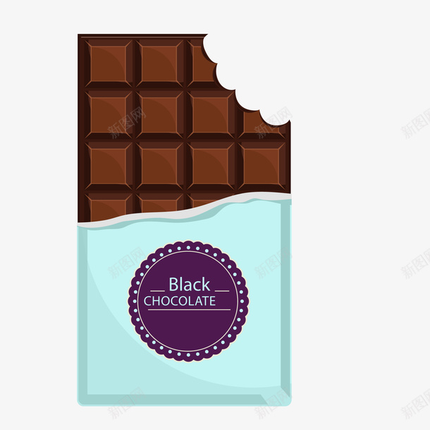 美味板状巧克力矢量图ai免抠素材_新图网 https://ixintu.com 天猫吃货节 巧克力 甜食 美食 食物 矢量图
