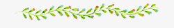 绿植分割线彩色手绘的植物分割线高清图片