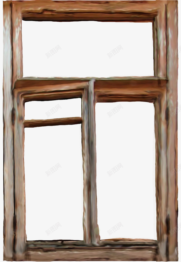 棕色手绘窗户png免抠素材_新图网 https://ixintu.com 手绘窗户 棕色窗户 漂亮窗户 窗户