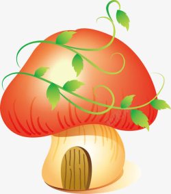 红色蘑菇素材