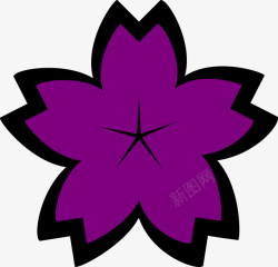 紫色五瓣花素材