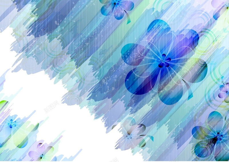 蓝色花朵艺术刷痕背景矢量ai设计背景_新图网 https://ixintu.com 天蓝色 笔刷 背景 艺术 花朵 花朵背景 蓝色 蓝色艺术海报背景 蓝色花朵 青色 矢量图