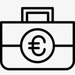 budget袋公文包预算案例货币欧元钱货币图标高清图片