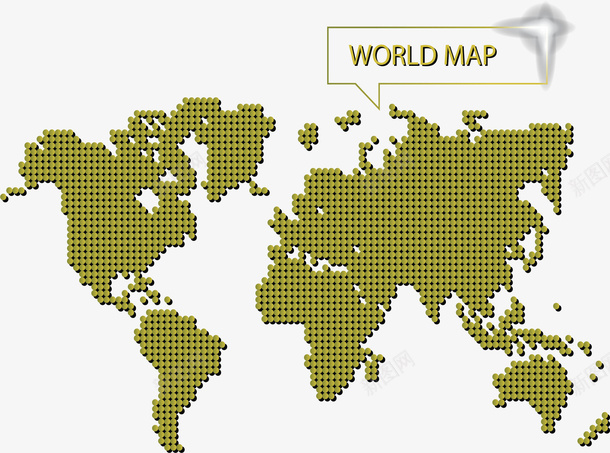黄色波点世界地图矢量图ai免抠素材_新图网 https://ixintu.com 世界地图 地图 波点地图 矢量png 黄色地图 黄色波点 矢量图