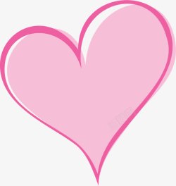 粉色爱心形状剪纸卡通效果素材