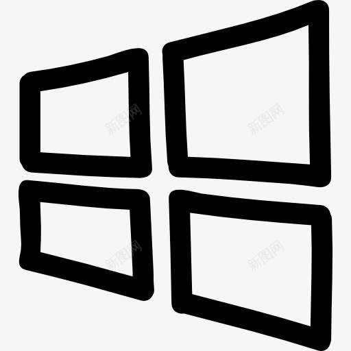 Windows的手绘LOGO的轮廓图标png_新图网 https://ixintu.com Windows 四 广场 手绘 标志 标识 符号 轮廓