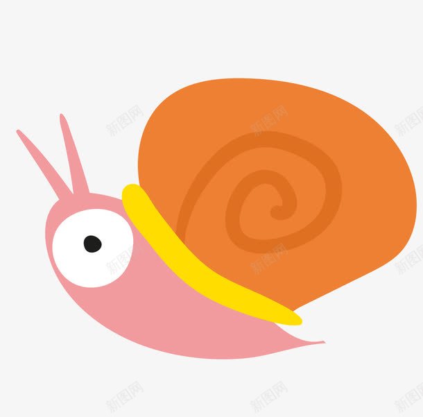 爬行蜗牛png免抠素材_新图网 https://ixintu.com 动物 卡通 卡通黄粉色蜗牛 蜗牛 非凡图库 黄粉色