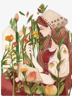 唯美插画素材