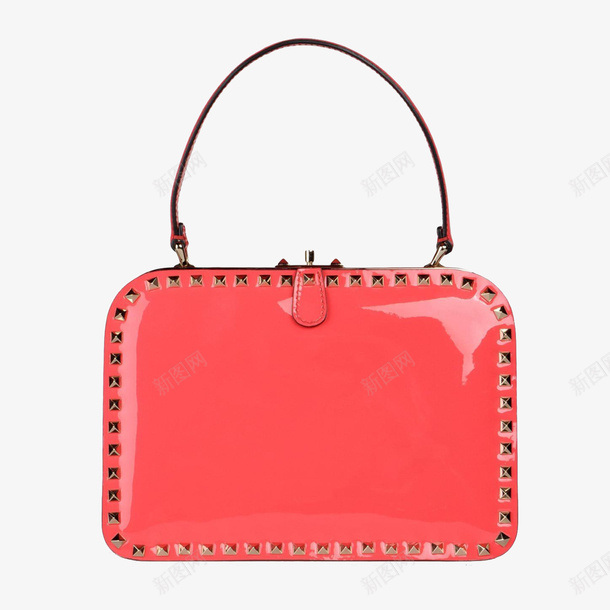 瓦伦蒂诺粉色包包png免抠素材_新图网 https://ixintu.com Valentino 产品实物 女款包包 漆皮包包 瓦伦蒂诺 真皮 粉色