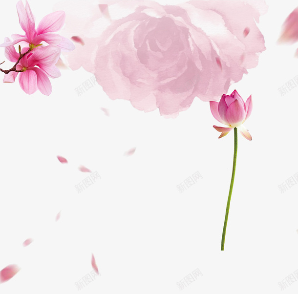 紫色清新唯美花朵背景psd免抠素材_新图网 https://ixintu.com 创意设计 唯美 清新 紫色 背景 花朵