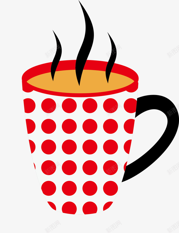 冒着烟的热咖啡图png免抠素材_新图网 https://ixintu.com 卡通杯子 可爱 咖啡 咖啡杯 咖啡烟 咖啡香气 手绘 杯子 热气 饮料 香气