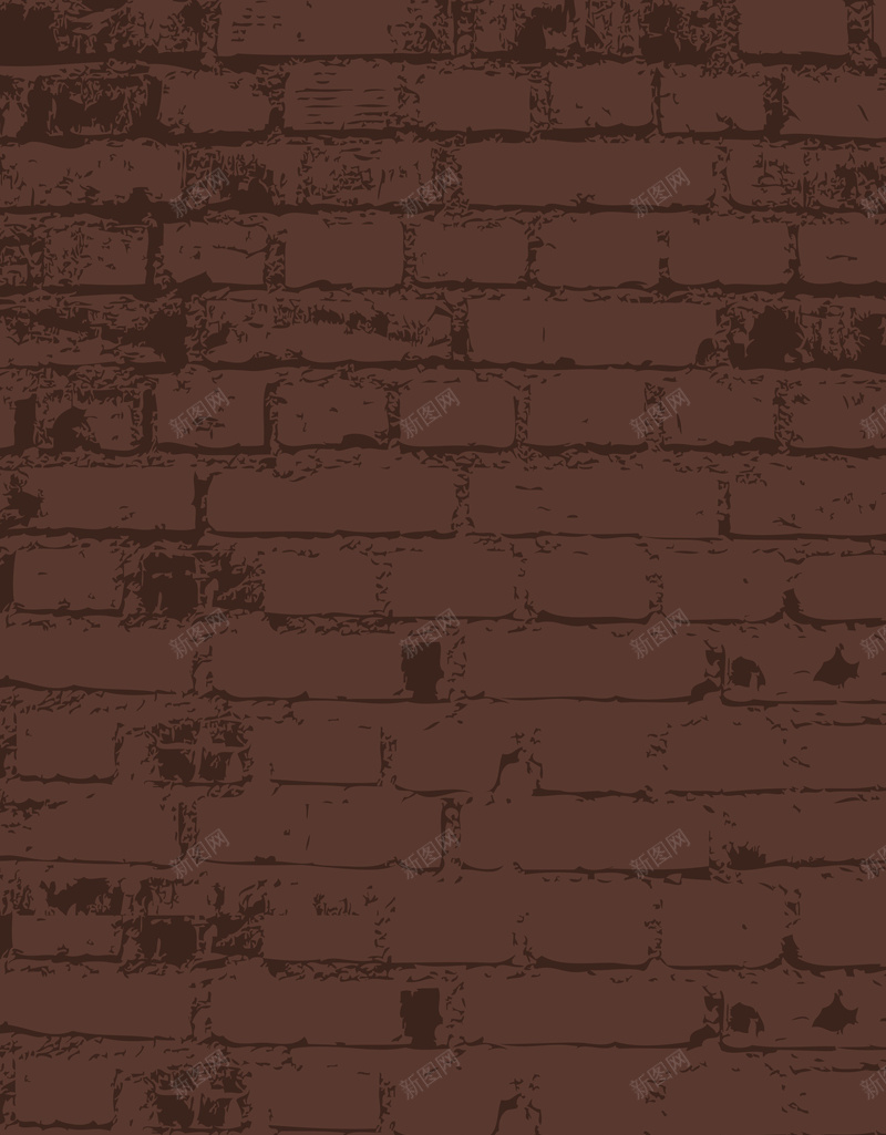 棕色砖墙纹理背景矢量图ai设计背景_新图网 https://ixintu.com 墙壁 棕色 矢量 砖墙 纹理 背景 质感 矢量图
