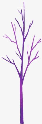 紫色枝干素材手绘紫色枝干梦幻背景高清图片