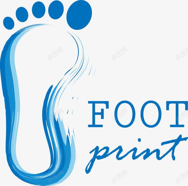 卡通蓝色手绘脚印图标png_新图网 https://ixintu.com foot logo设计 人脚印 商标设计 手绘脚印 简约图标 脚丫 脚印 蓝色 行业商标