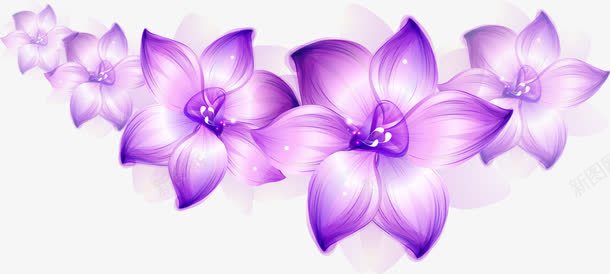 紫色卡通插画花朵png免抠素材_新图网 https://ixintu.com 卡通 插画 紫色 花朵