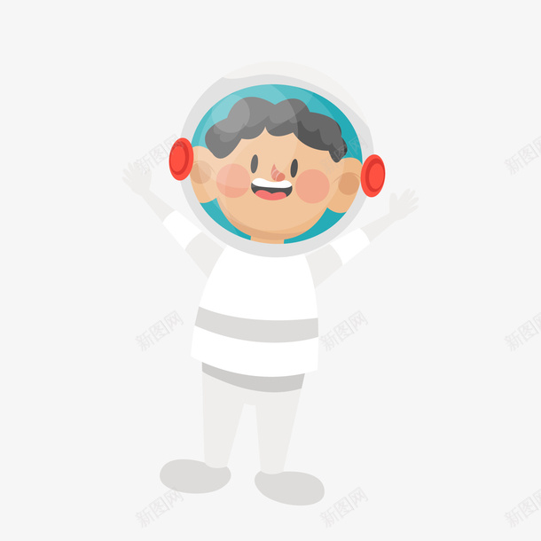 卡通男子宇航员png免抠素材_新图网 https://ixintu.com 卡通人物 卡通男子 太空服 宇航员 背景装饰