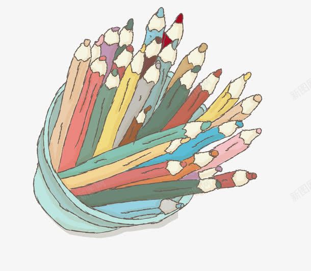 彩色画笔png免抠素材_新图网 https://ixintu.com 学习工具 彩色画笔 画画 矢量笔 矢量高清画画笔 笔 铅支笔
