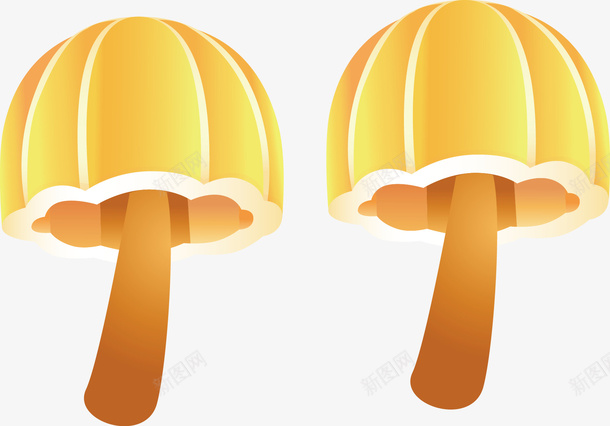 黄色蘑菇伞矢量图ai免抠素材_新图网 https://ixintu.com 插画装饰 矢量蘑菇 蘑菇伞 黄色 矢量图