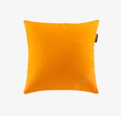 黄色简约抱枕装饰图案素材