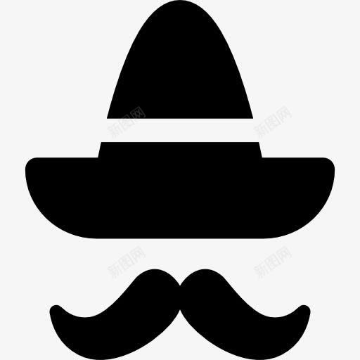 墨西哥帽图标png_新图网 https://ixintu.com 传统 墨西哥帽 时尚 流浪 胡子