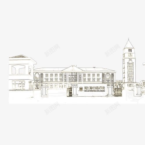 素描建筑背景png免抠素材_新图网 https://ixintu.com 建筑 素描 网页设计 背景 艺术字 装饰图案