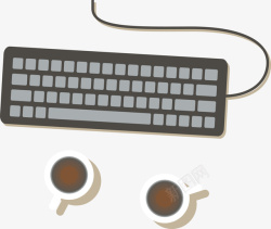 灰色电脑键盘素材