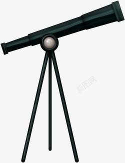 黑色创意天文望远镜素材