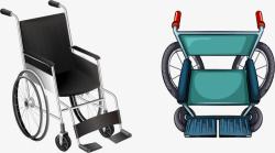 黑色轮椅手绘轮椅高清图片