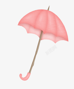 粉色卡通伞素材