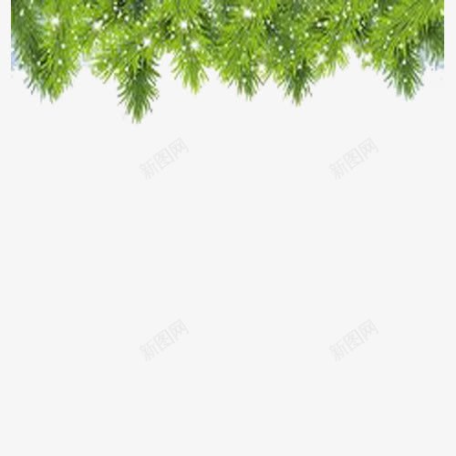 绿色圣诞树边框png免抠素材_新图网 https://ixintu.com 圣诞 树 边框纹理 雪花