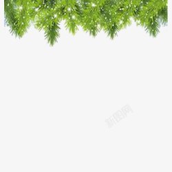 绿色圣诞树边框素材