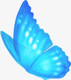 蓝色蝴蝶海报背景七夕情人节素材