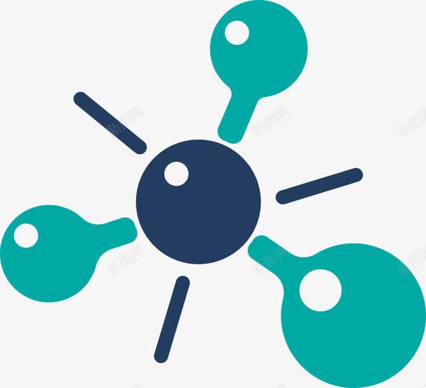 手绘分子矢量图eps免抠素材_新图网 https://ixintu.com 分子 基因链 手绘 蓝色 矢量图