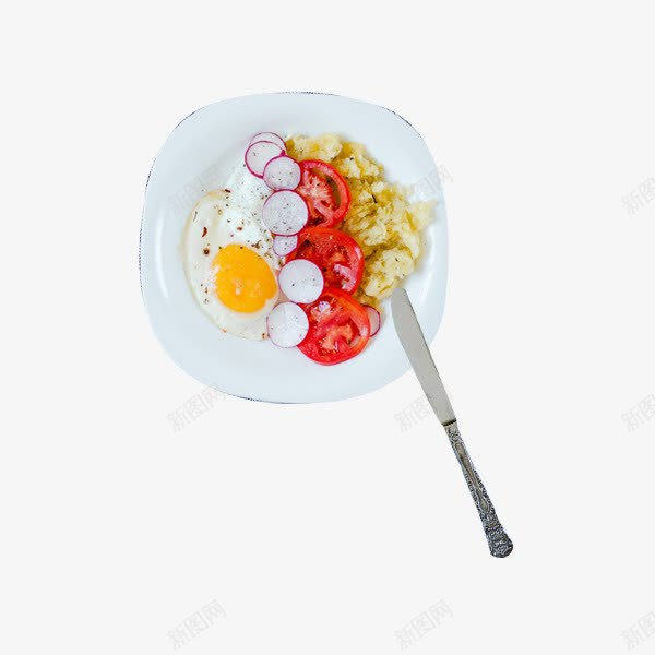 早餐营养搭配食谱png免抠素材_新图网 https://ixintu.com 产品实物 健身餐 水果 鸡蛋