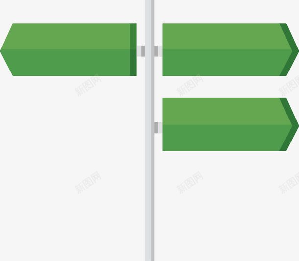 道路交叉口路标png免抠素材_新图网 https://ixintu.com 交叉口 指示牌 矢量png 绿色路标 路口指示牌 路标