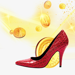 高根鞋素材红色高根鞋高清图片
