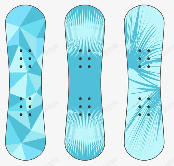 蓝色几何背景滑雪板png免抠素材_新图网 https://ixintu.com 几何背景 滑雪板 科技背景 蓝色