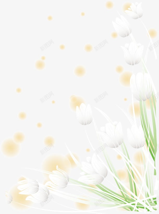 白色花朵红色漂浮气泡png免抠素材_新图网 https://ixintu.com 气泡 漂浮 白色 红色 花朵