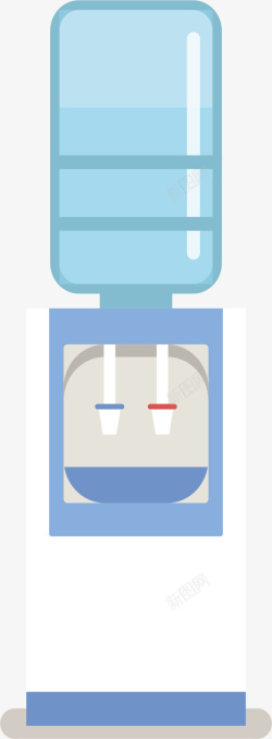 立式饮水机白色立柜式饮水机矢量图高清图片
